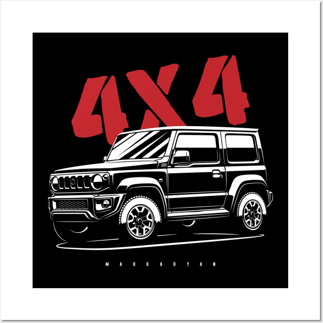 Jimny 4x4 Wall Art by Markaryan